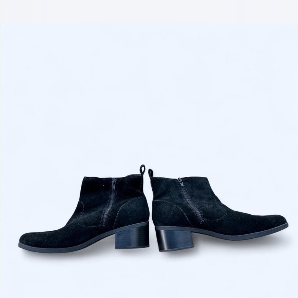 Clarks Black Suede Ankle Booties